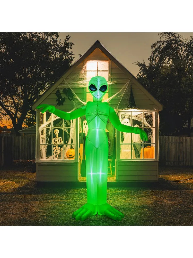 9 FT Inflatable Halloween Outdoor Decoration with LED Lights.  Blow Up Yard Décor for Lawn, Garden & Parties  Description