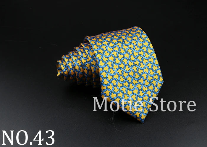 51 Styles Men's Silk Ties Jacquard Striped Plaid Floral Necktie Accessories Daily Wear Shirt Suit Cravat Wedding Party Gift