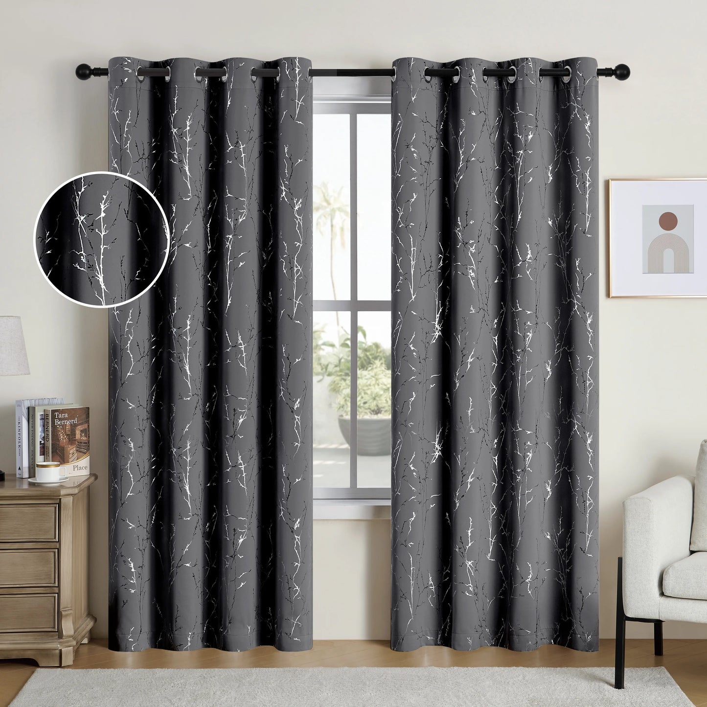 Pack of 2 Blackout Thermal Insulated Curtains