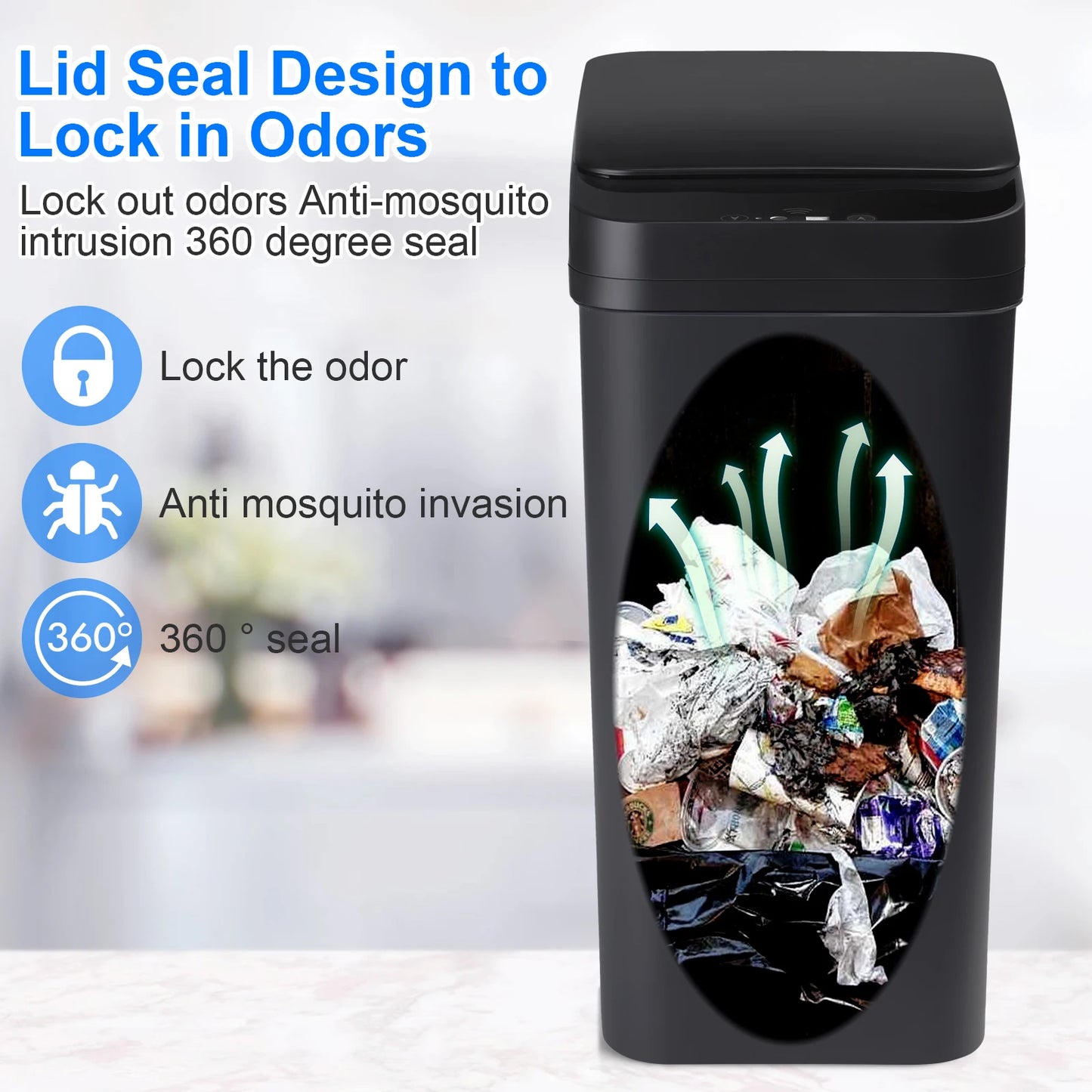 2 Pack Touchless Smart Trash Cans