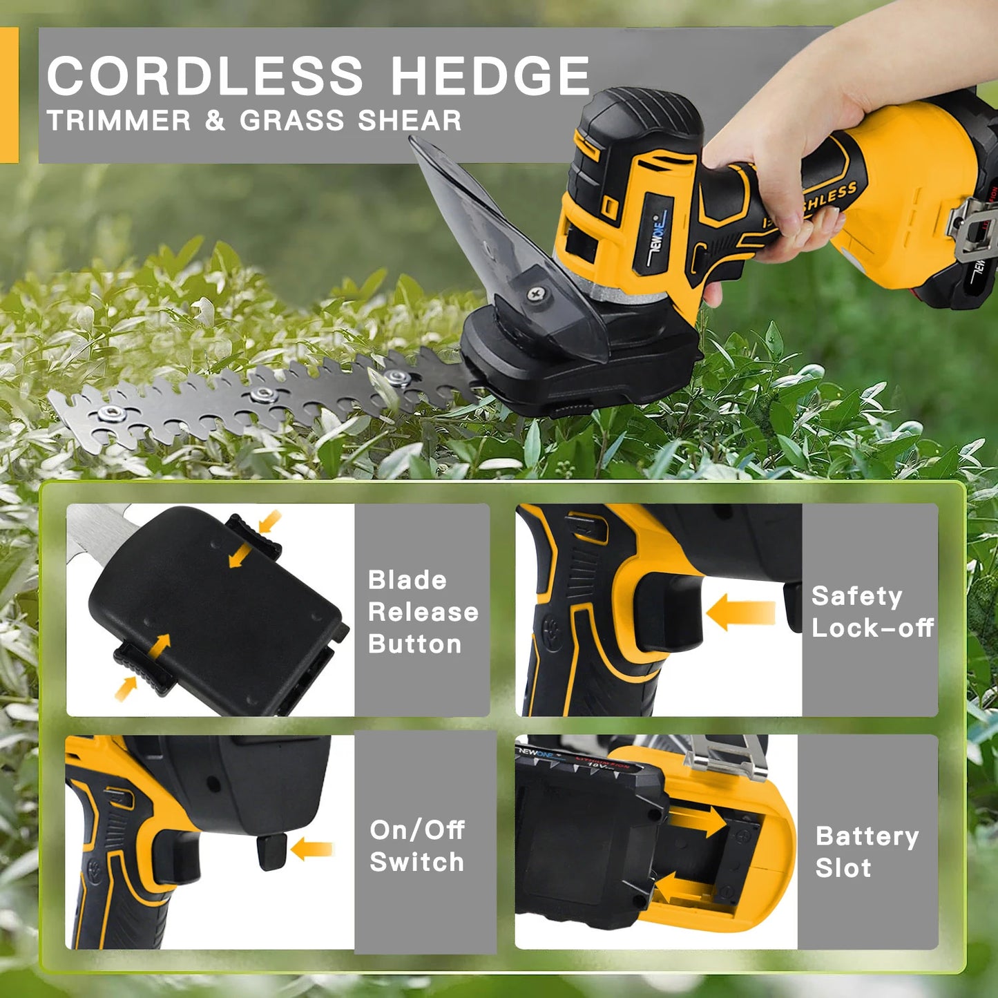 18V Brushless Multifunction Tool Combo Kit 12 in 1, Include 12 Attachment: Drill, Impatct Drill, Chainsaw