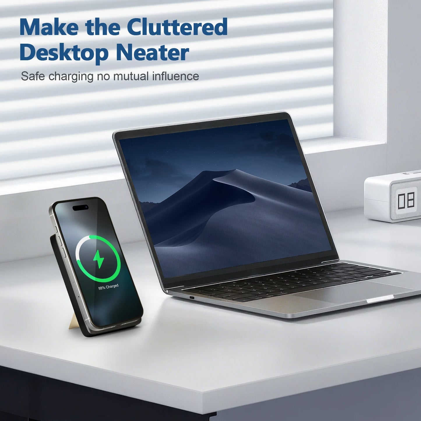 15W Magnetic Wireless Charger Station – Fast Charging Multi-Device Charging Pad for Smartphones & Wireless Accessories