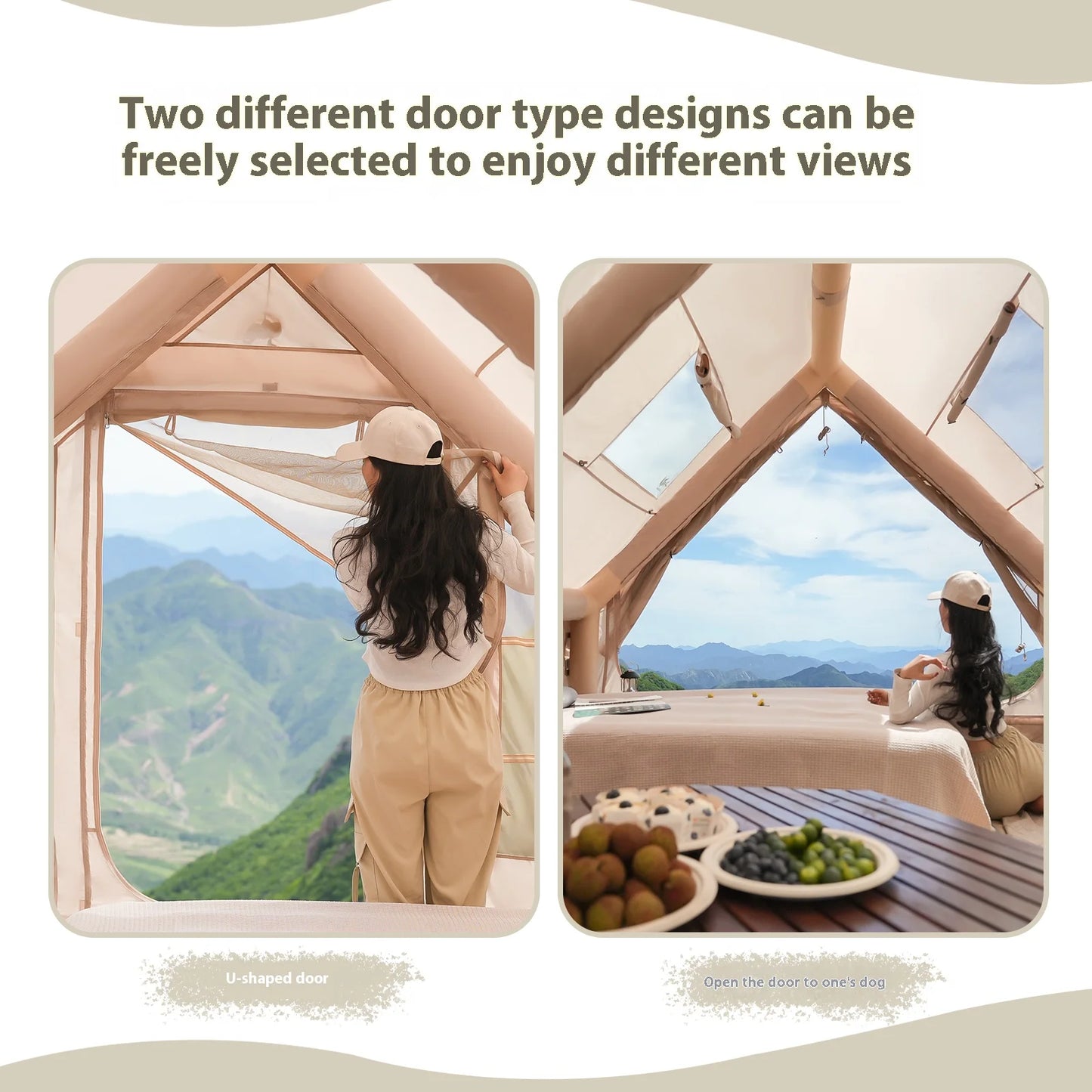 Luxury Inflatable Glamping Tent – Spacious Waterproof Camping Shelter for Outdoor Living