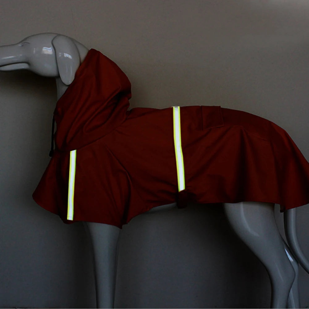 Reflective Waterproof Dog Raincoat Cloak