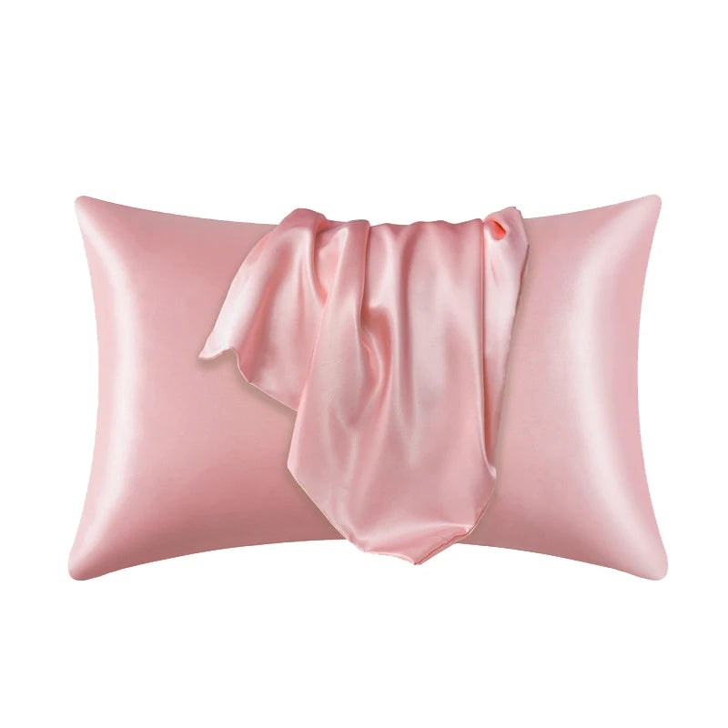 Silky Satin Pillowcase . Soft Hair & Skin Care Pillow Cover (Smooth, Cooling, Anti-Frizz)