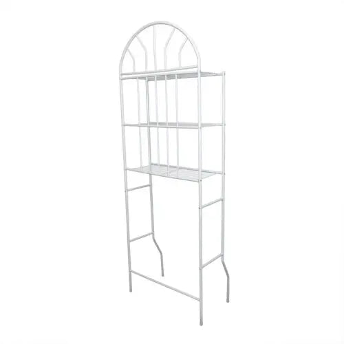 White 3-Tier Toilet Shelf Bathroom Towel Rack Metal Organizer Shelf Over Freestanding Storage For Bathroom