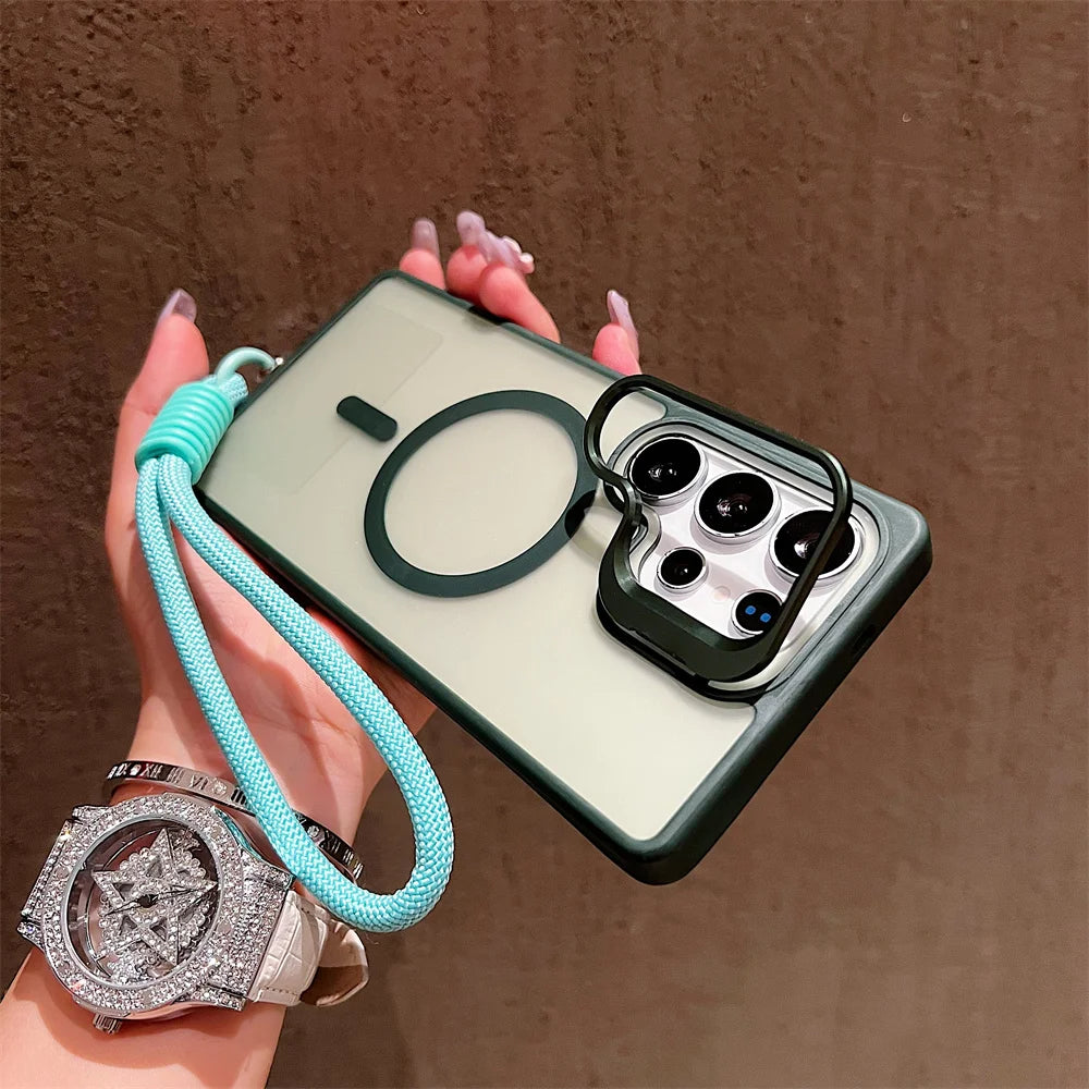 Magnetic Crossbody Samsung Phone Case With Wrist Strap