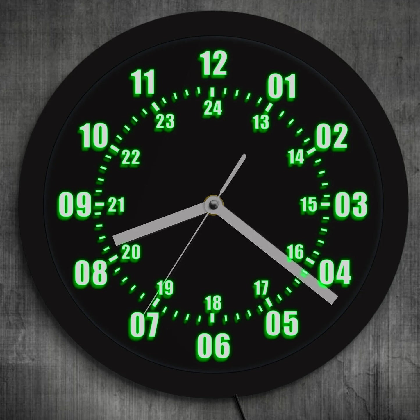 LED Indoor & Outdoor Luminous Wall Clock with Remote Control