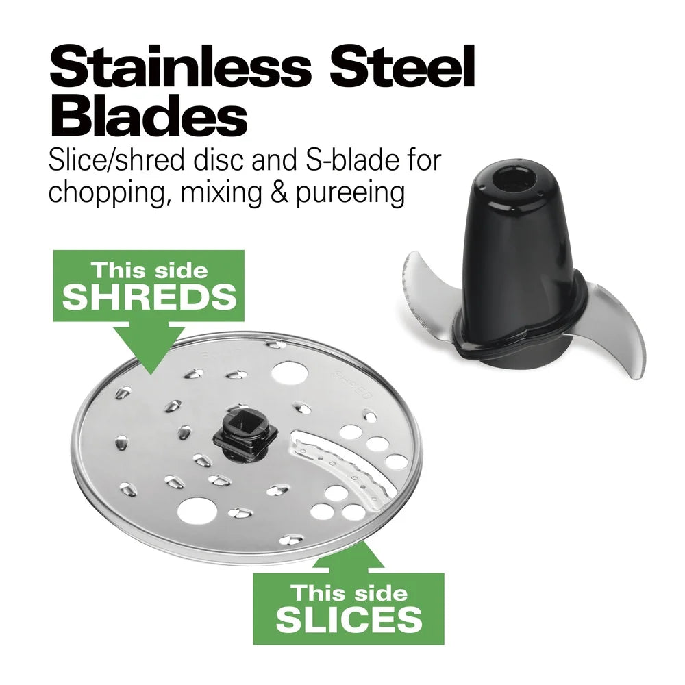 70743 Bowl Scraper 8 Cup Food Processor Black Disc