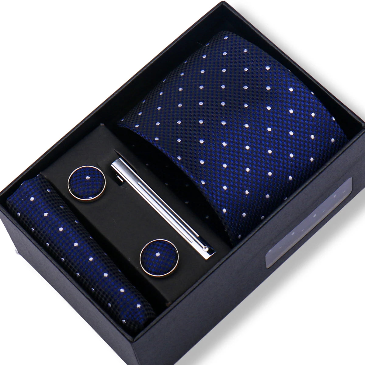 Tie Men With Box Top Quality Business Ties Hanky Cufflink Set Clips Green Necktie Corbatas For Men Wedding In Gift Box Gravatas