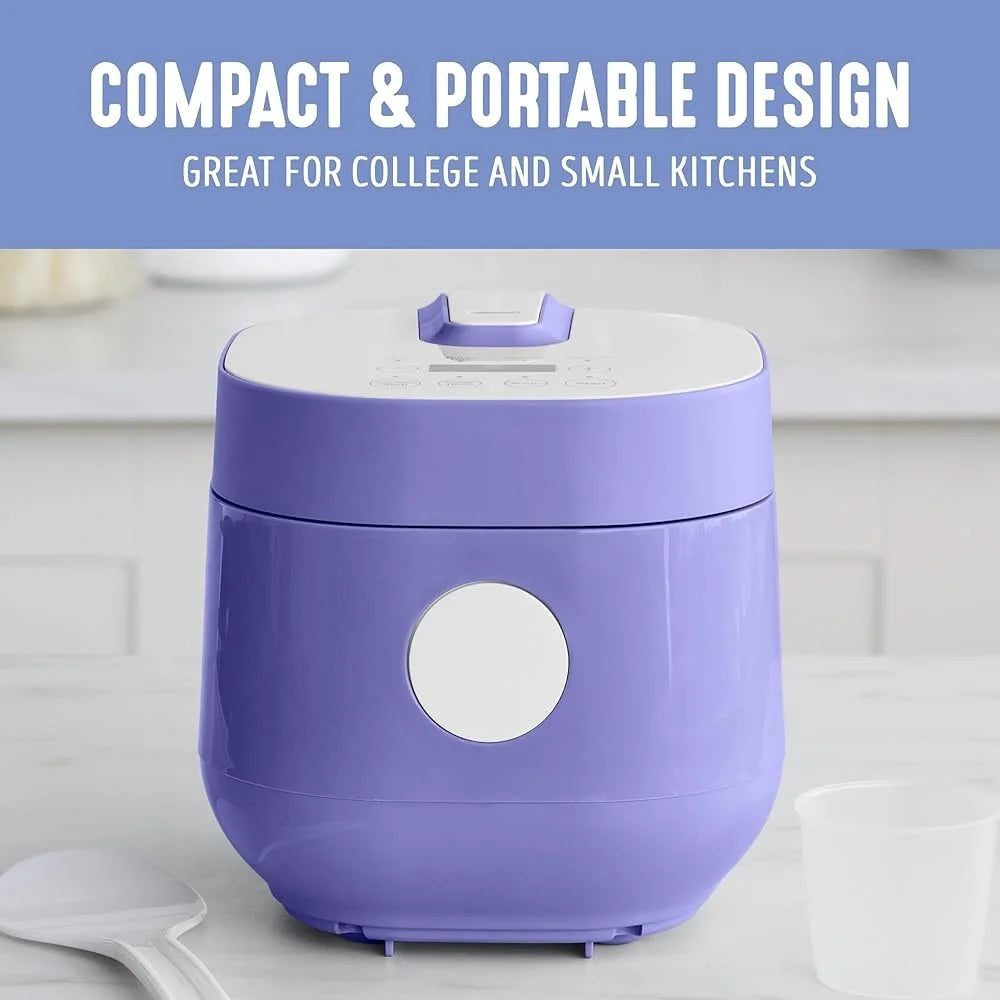 Digital Rice Cooker 4 Cup One Touch Ceramic Fuzzy Logic