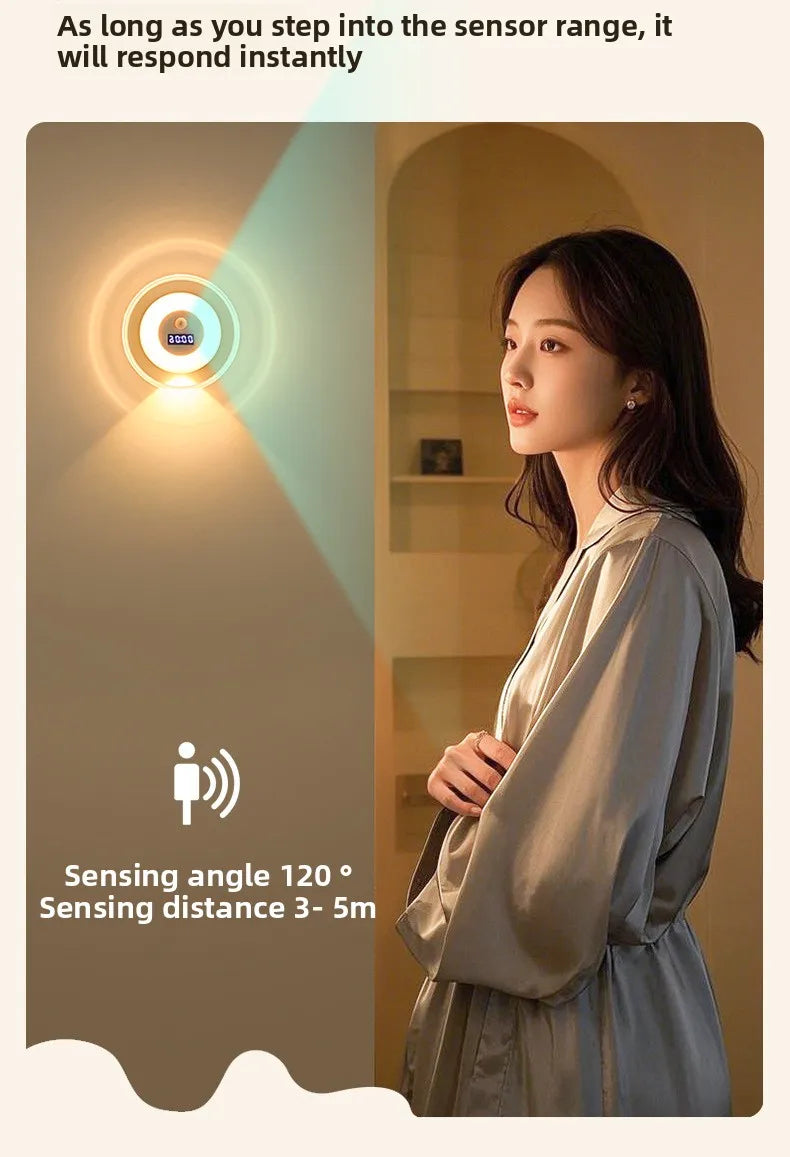 Rechargeable LED Motion Sensor Wall Spotlight with Remote Control
