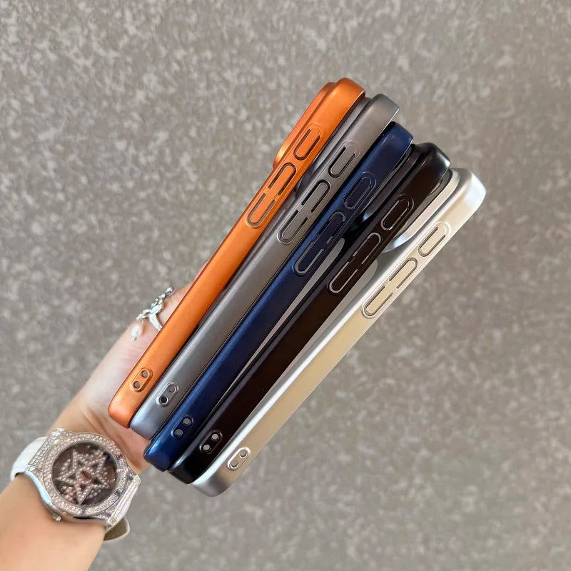 Luxury Clear Matte Phone Case with Camera Protection