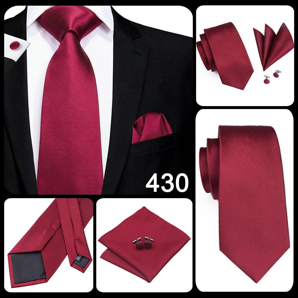 Luxury Paisley Silk Men’s Necktie .Formal Business Wedding Tie Set