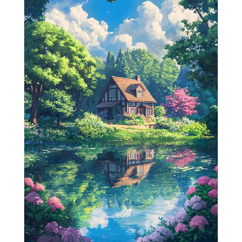Diy Picture Painting By Numbers Landsape Acrylic Paints On Canvas Coloring By Numbers Home Decoration