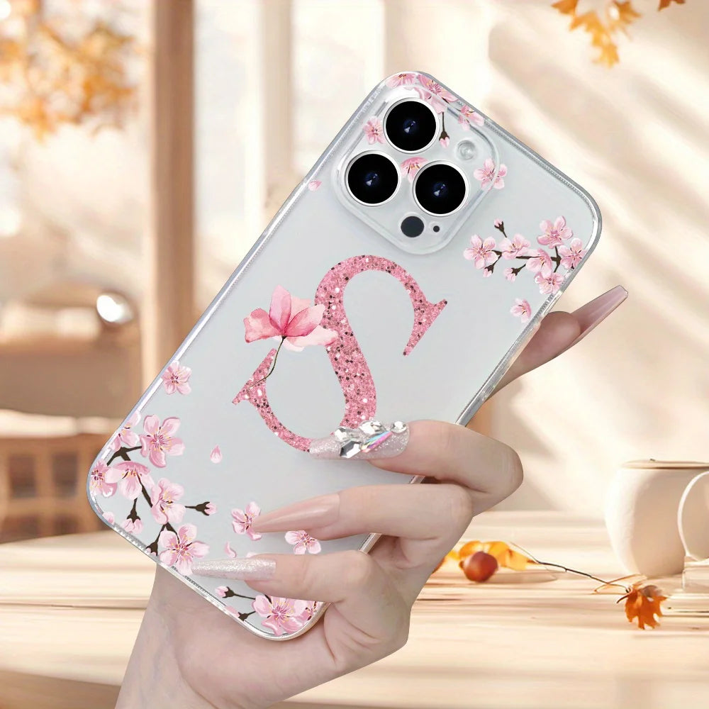 Bright Letter S Transparent Fashion Phone Case For iPhone Samsung