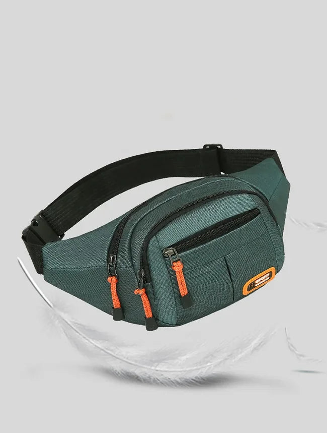 Oxford Waterproof Waist Bag. Unisex Crossbody Belt Bag for Travel, Hiking & Everyday Carry