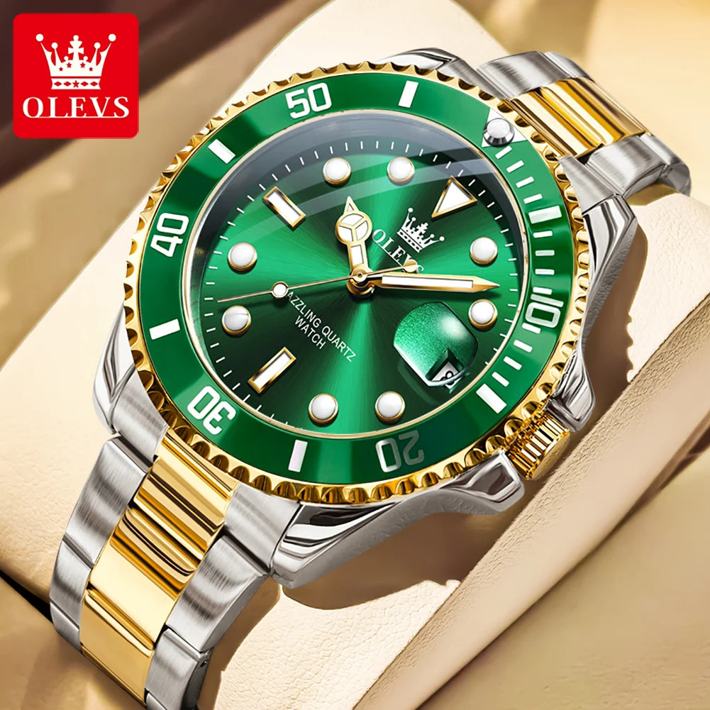 Men’s Luxury Quartz Sports Watch . Stainless Steel Diving-Style Design