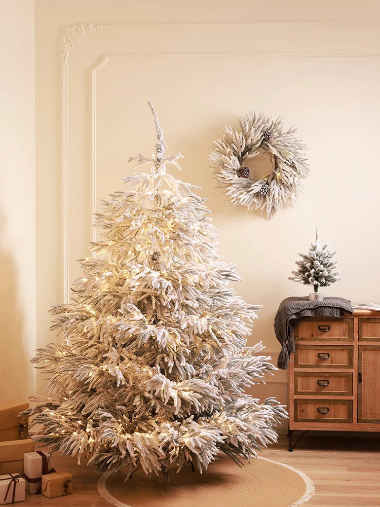 Large 2.1m Snow Flocked PE Christmas Tree Set Xmas Home Decor arbol magico de navidad arbol magico de navidad xmas tree
