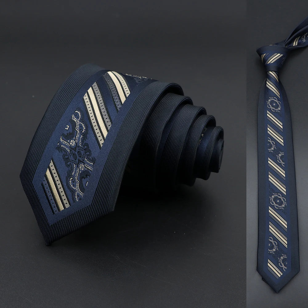 Men’s Skinny Floral Paisley Tie. Modern Wedding and Business Necktie