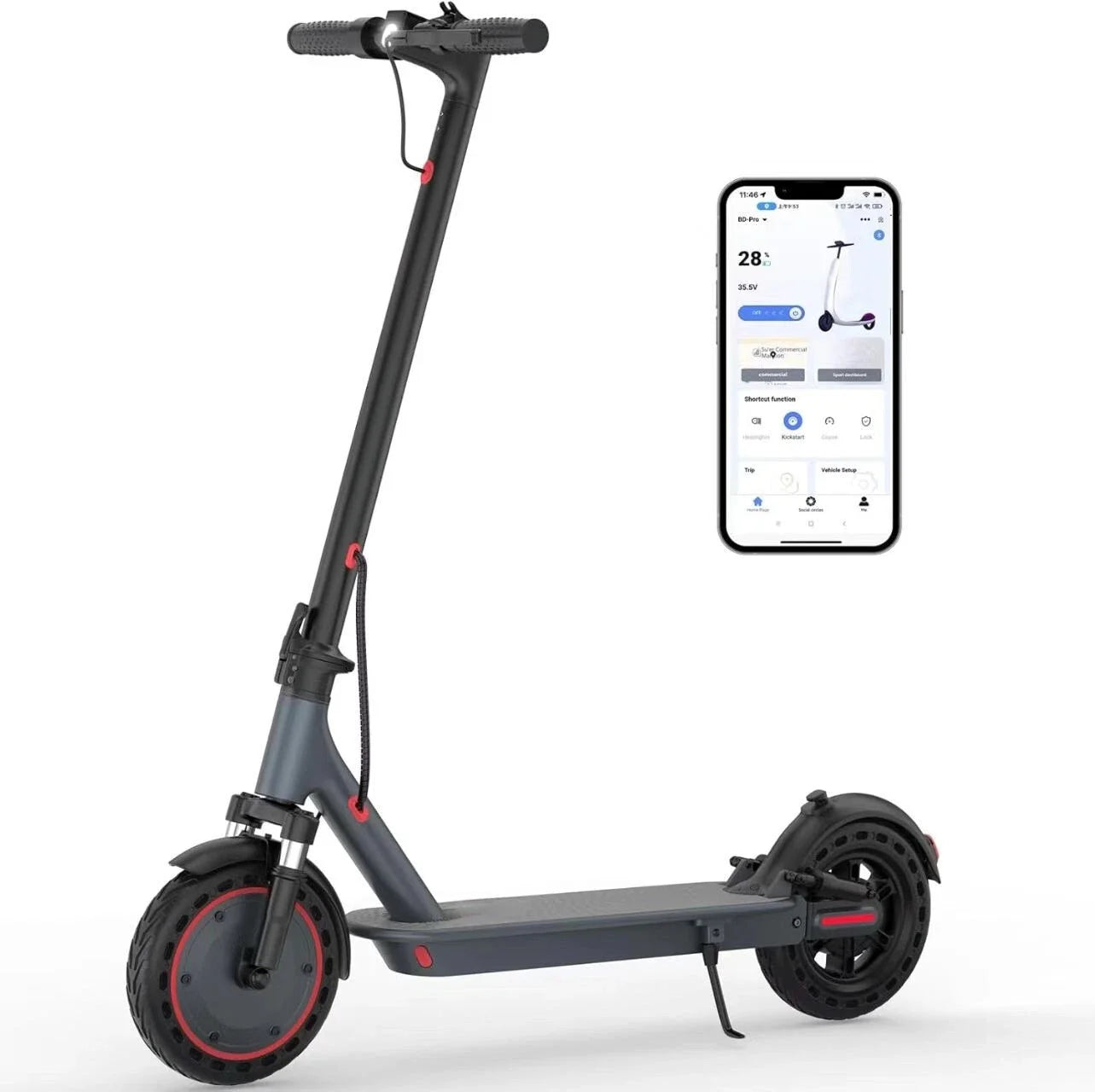 AOVOPRO TMAX 10 Inch Electric Scooter 500W 22 MPH App