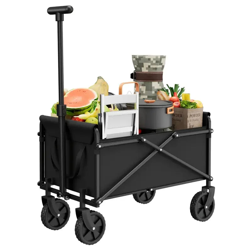 360 lb Heavy-Duty Folding Utility Wagon with Large Wheels