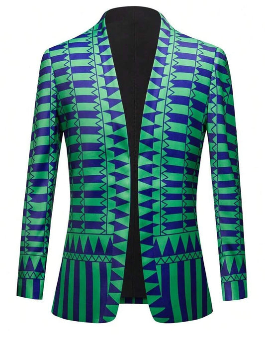 Men Casual Slim Fit Blazer Floral Sport Coat Wedding Prom