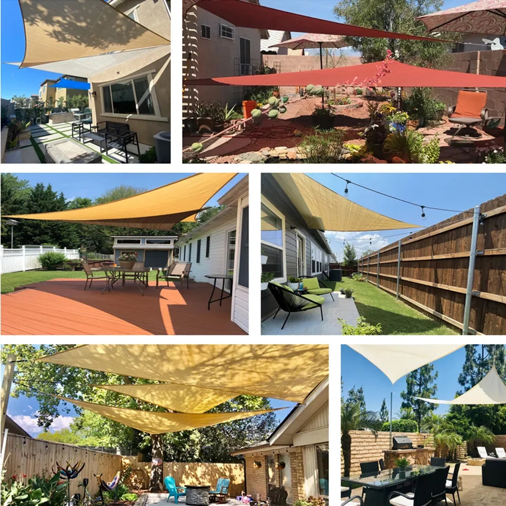 Triangle Sun Shade Sail Canopy .UV Protection Outdoor Patio Shade Cover