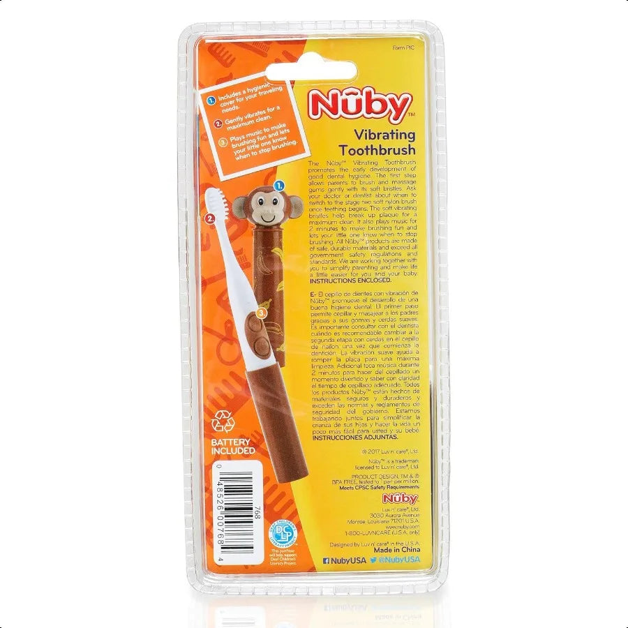 Electric Toothbrush with Animal Character Monkey