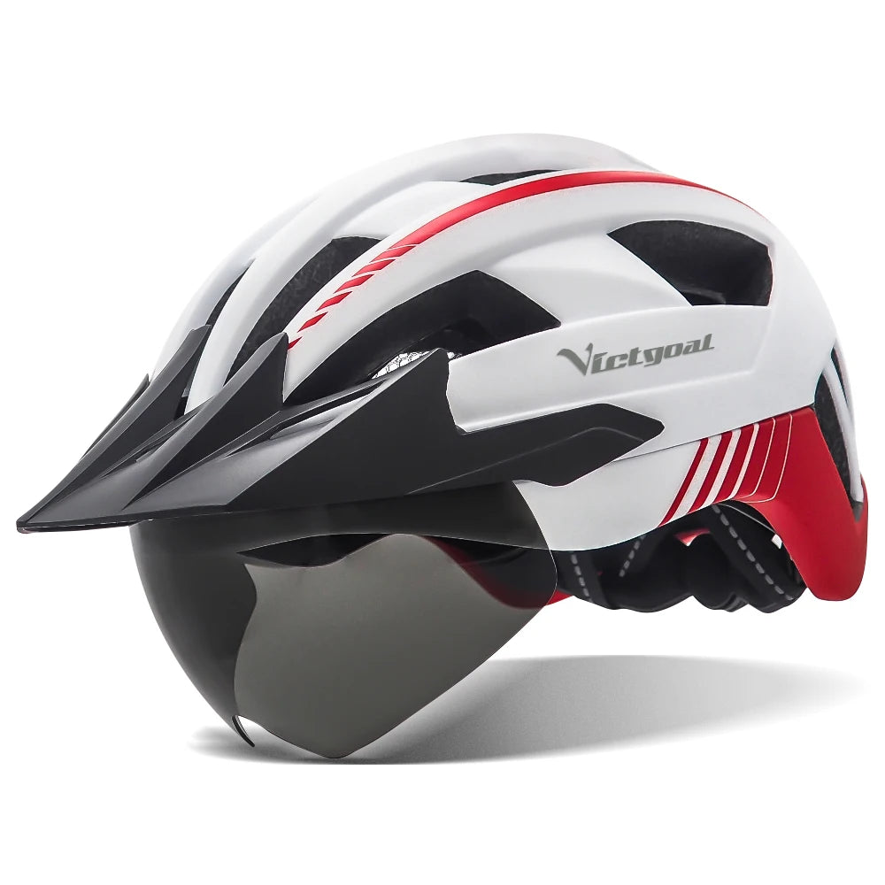 VICTGOAL Adult Cycling Helmet with Visor – Road & Mountain Bike Helmet