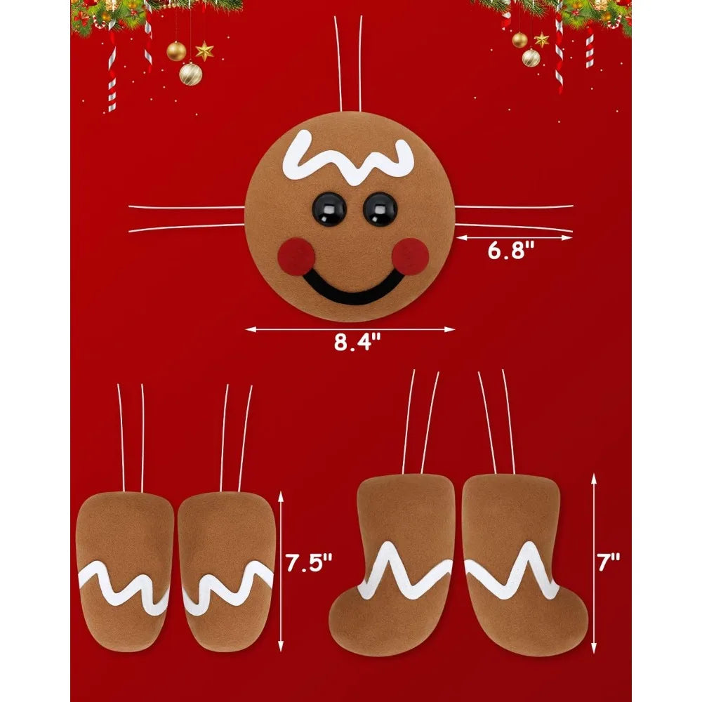 Christmas Wreath Attachments Gingerbread Wreath Decorations Gingerbread Man Head Hands Legs Wreath Embellishment Kit Holiday Ou