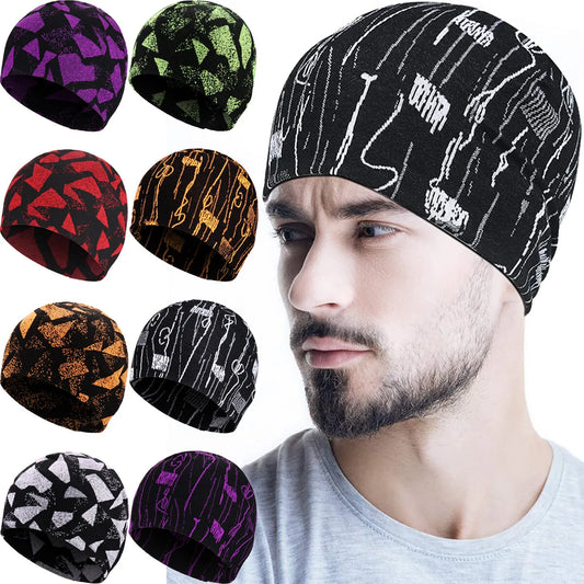 Winter Soft Cotton Beanie Double Layer Lightweight Windproof Warm Helmet Liner Skull Cap for Cold Weather