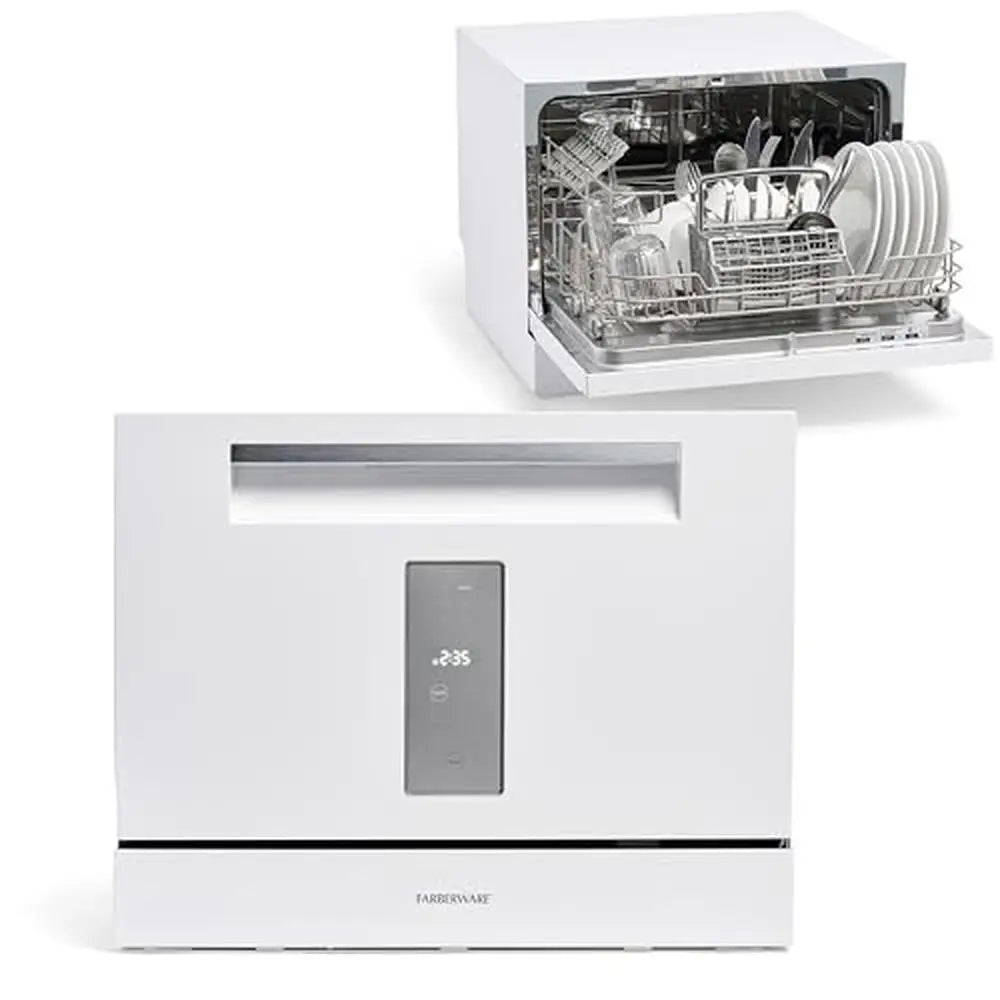Mini 6-Place Setting Countertop Dishwasher Portable Compact Dishwasher with 7 Wash Programs Ideal Small Spaces Apartment RV Boat