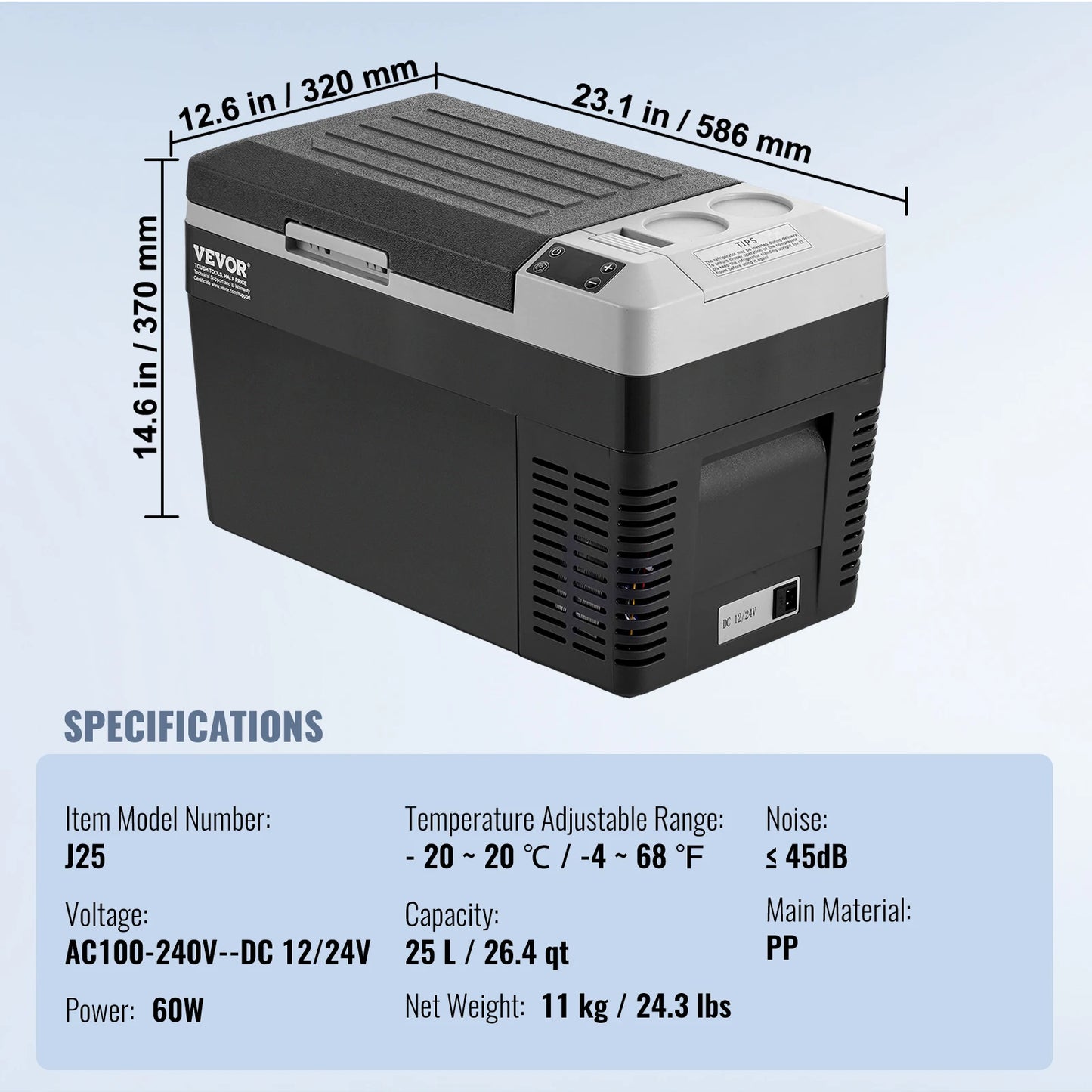 SucceBuy 8L 75L Portable Car Refrigerator –Electric Compressor Cooler Freezer with App Control for Camping, RV, Truck, Travel & Outdoor Adventures