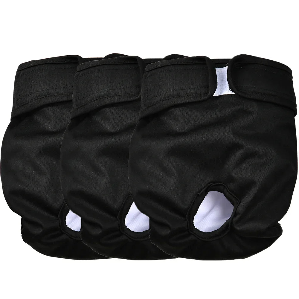 Reusable Female Dog Diapers.Washable Adjustable Puppy Period Panties 3 Pack