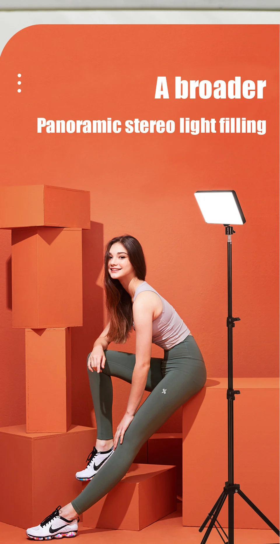 LED Photography Video Light Panel Lighting Photo Studio Lamp Kit With Tripod Stand RGB Filters For Shoot Live Streaming Youbube