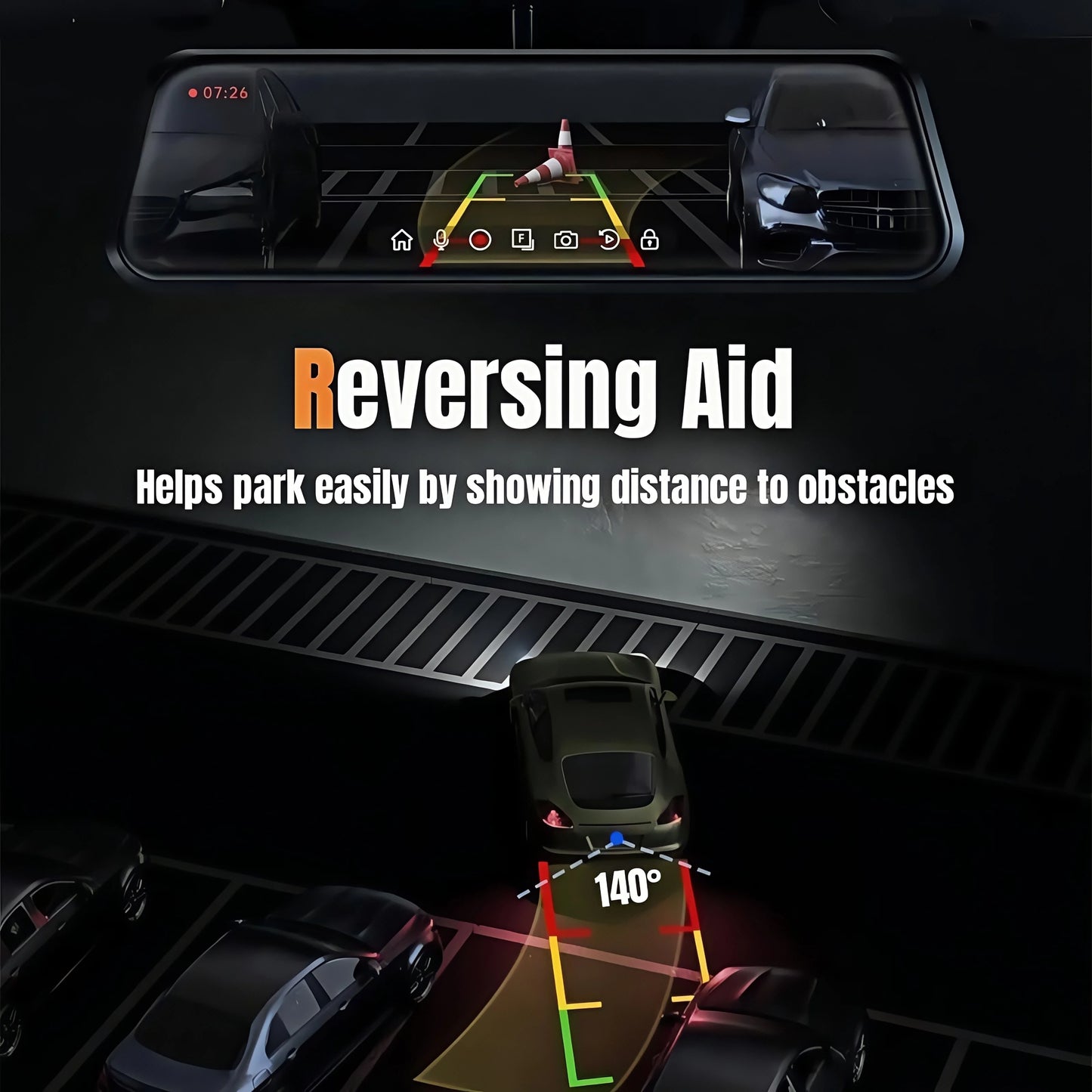4K Ultra HD Front & Rear Dash Cam with GPS, WiFi & Night Vision for Enhanced Driving Security