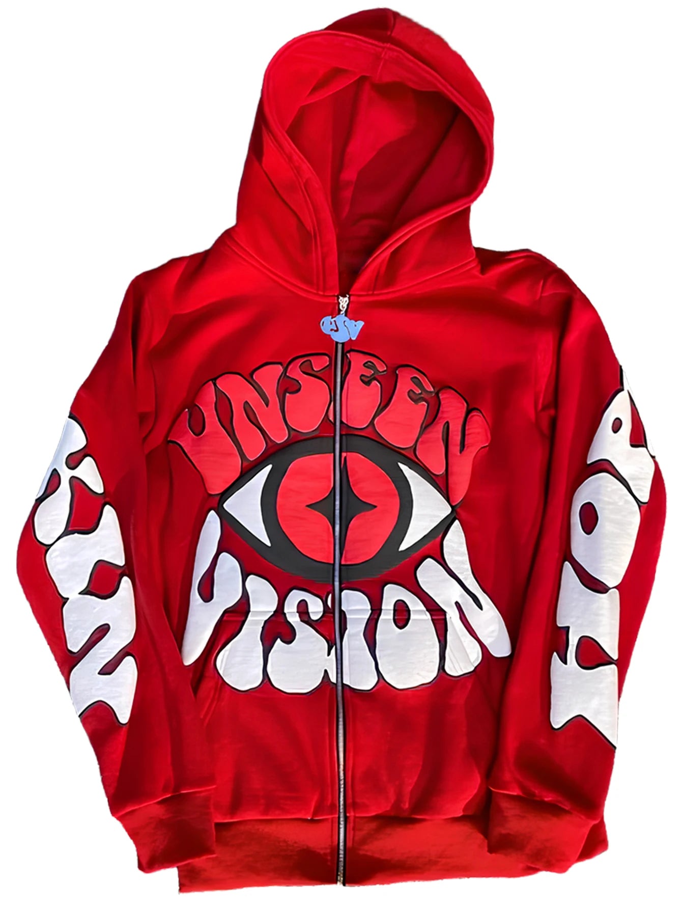 Y2K Eye Pattern Zip Up Hoodie