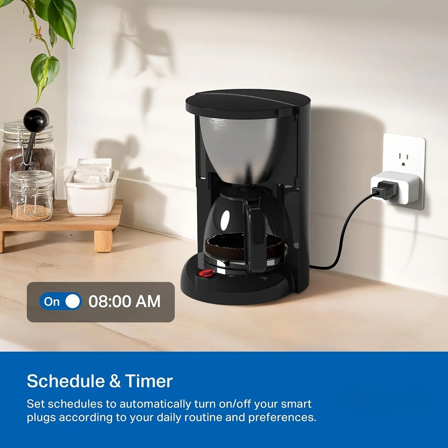 Wifi Smart Plug 5/2 Packs 15A, Timer & Group Control, APP Remote Access, Compatible with Alexa, Google for Home, for Home Automation, Smartthings & for Home Assistant