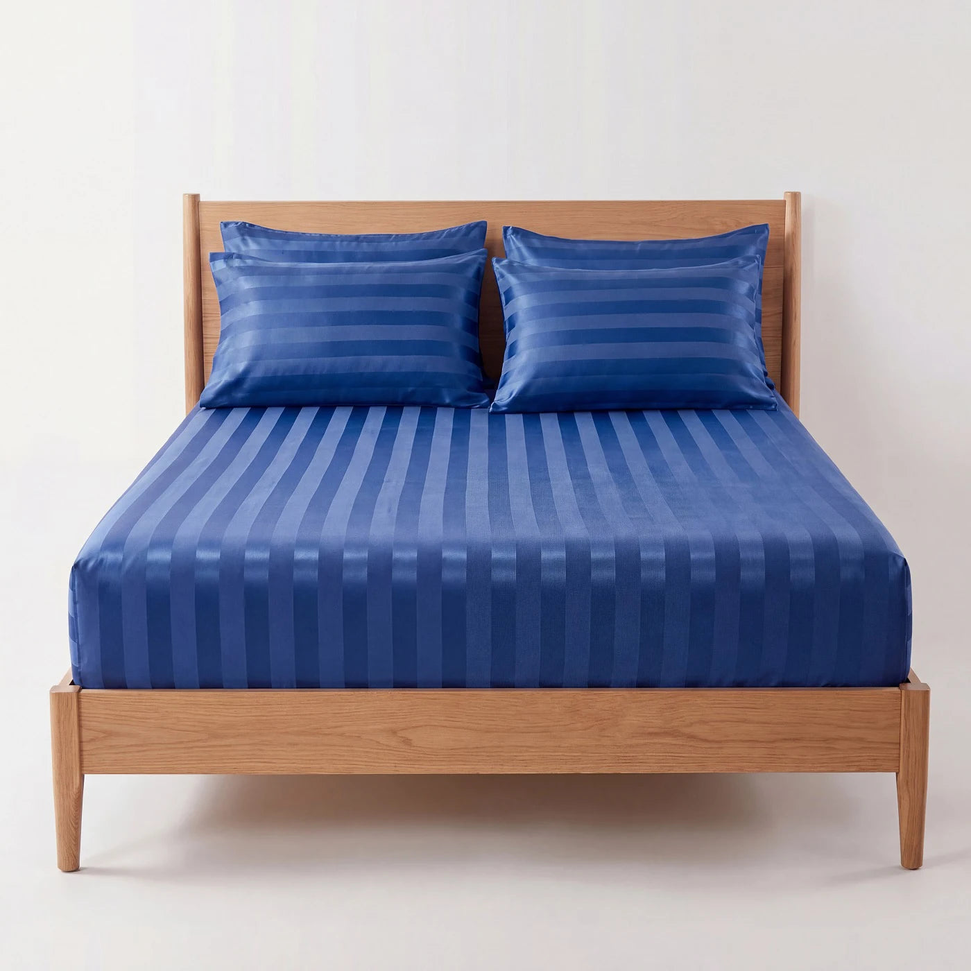 Luxury Satin Jacquard Fitted Sheet & Pillowcase Set