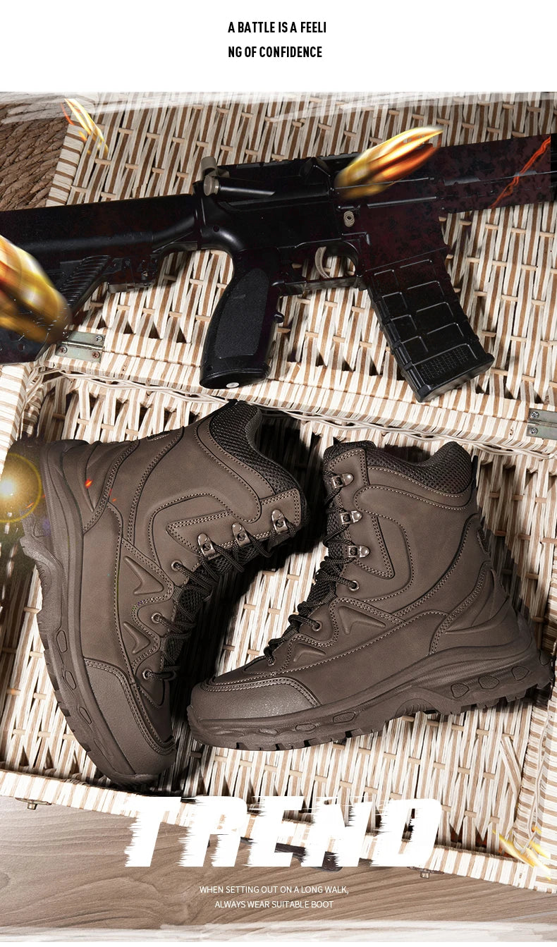 Mens Hiking Boots Combat Walking Casual Tactical Boots