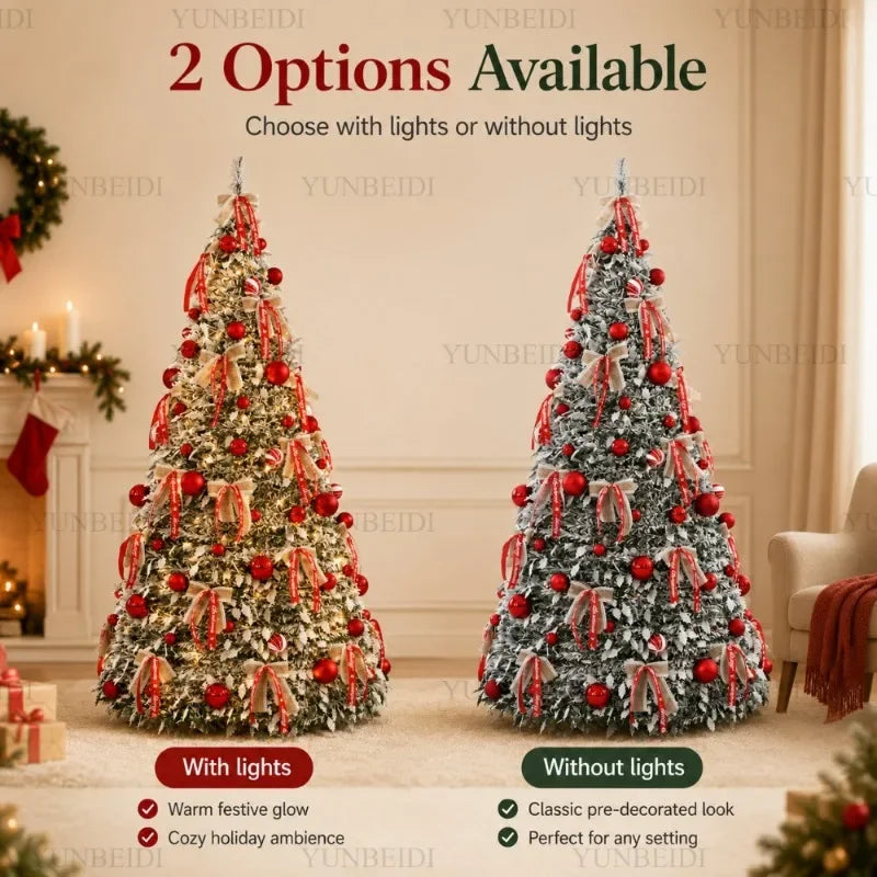Foldable Pop-Up Christmas Tree .Easy Setup Holiday Décor