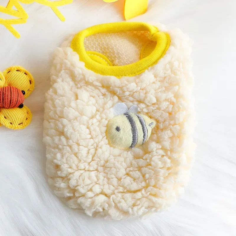 Winter Bunny Kitten Sweater Clothes Warm Velvet Small Animal Pullovers Rabbit Guinea pig Chinchillas Jacket mascotas Clothing