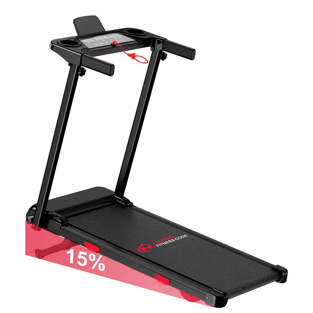 Folding Incline Treadmill. Portable Home Walking & Running Machine