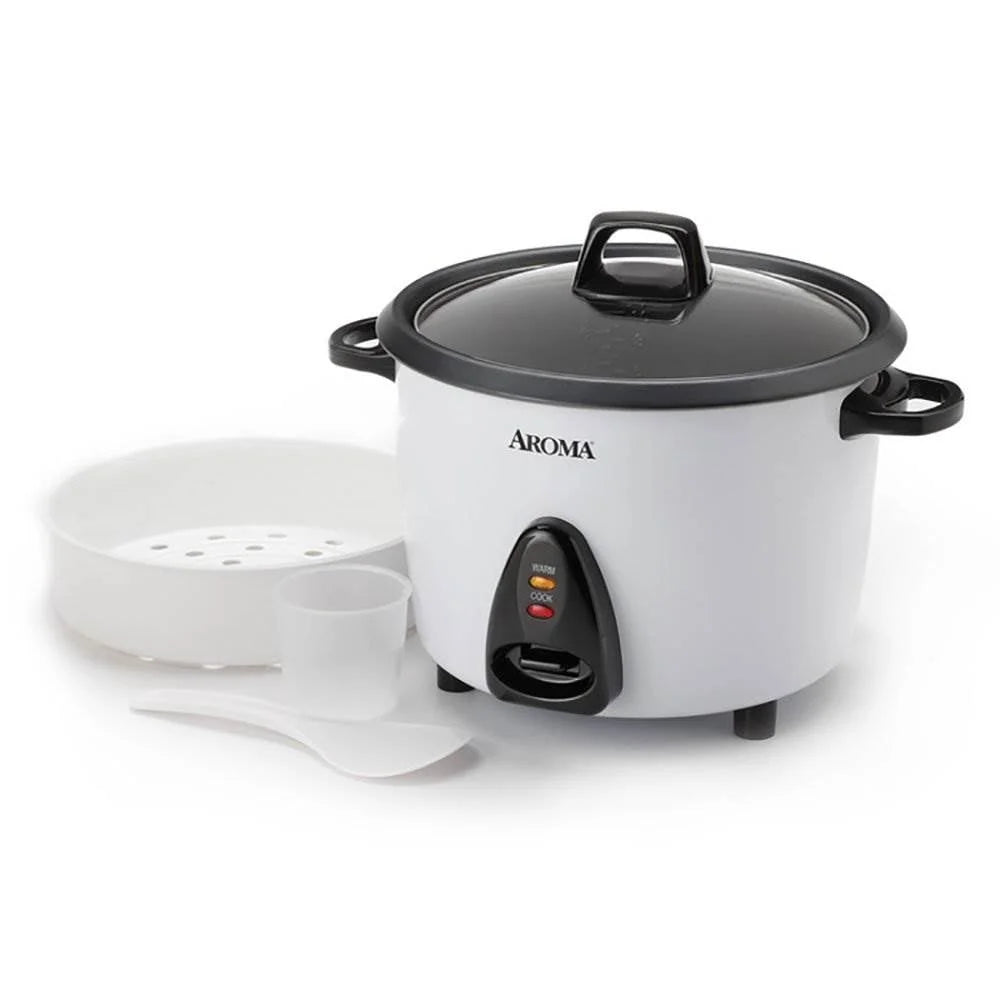 Rice Cooker Steamer With Nonstick Pot Glass Lid Easy Clean