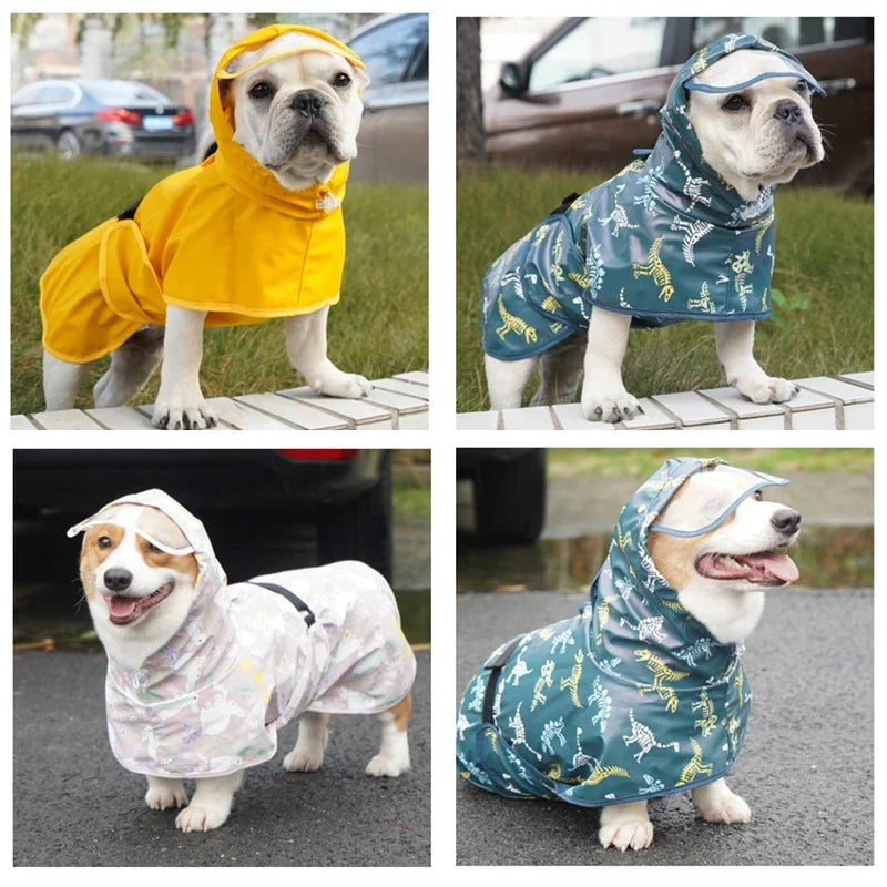 Waterproof Puppy Dog Raincoat with Hood
