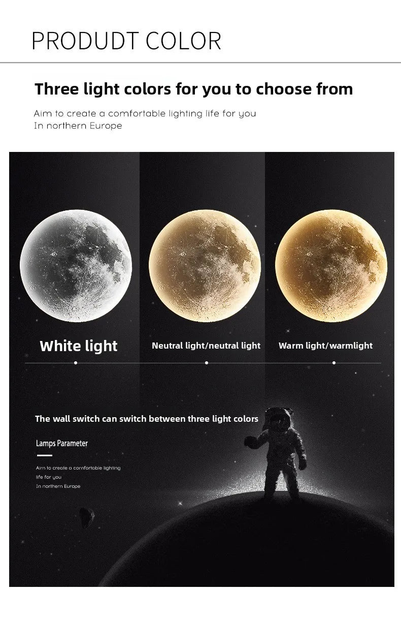 MoonGlow LED Wall Clock & Ambient Night Light
