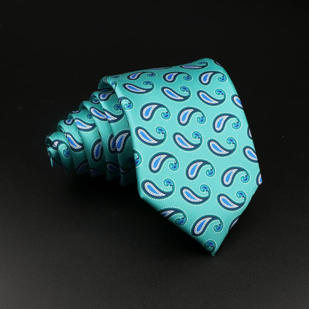 51 Styles Men's Silk Ties Jacquard Striped Plaid Floral Necktie Accessories Daily Wear Shirt Suit Cravat Wedding Party Gift