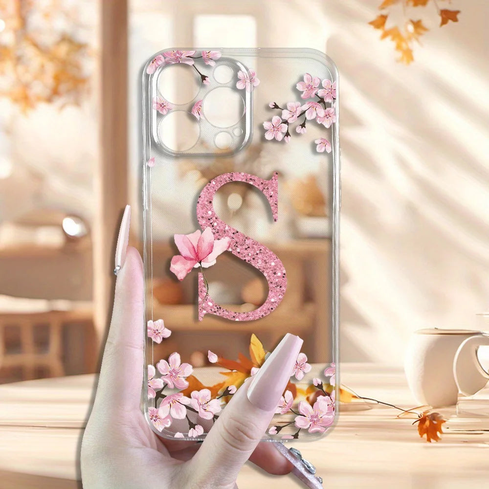 Bright Letter S Transparent Fashion Phone Case For iPhone Samsung