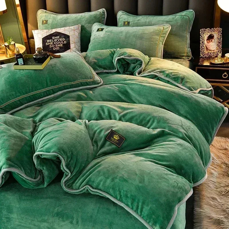 Luxury Milk Velvet Warm Duvet Cover Set